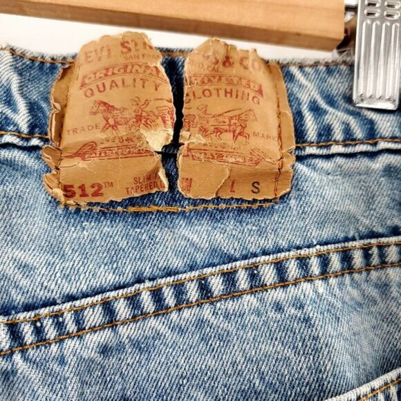 Levi's‎ 512 Women's Light Blue Vintage Jeans Size 13 Short Slim Fit Tapered leg - Picture 4 of 4